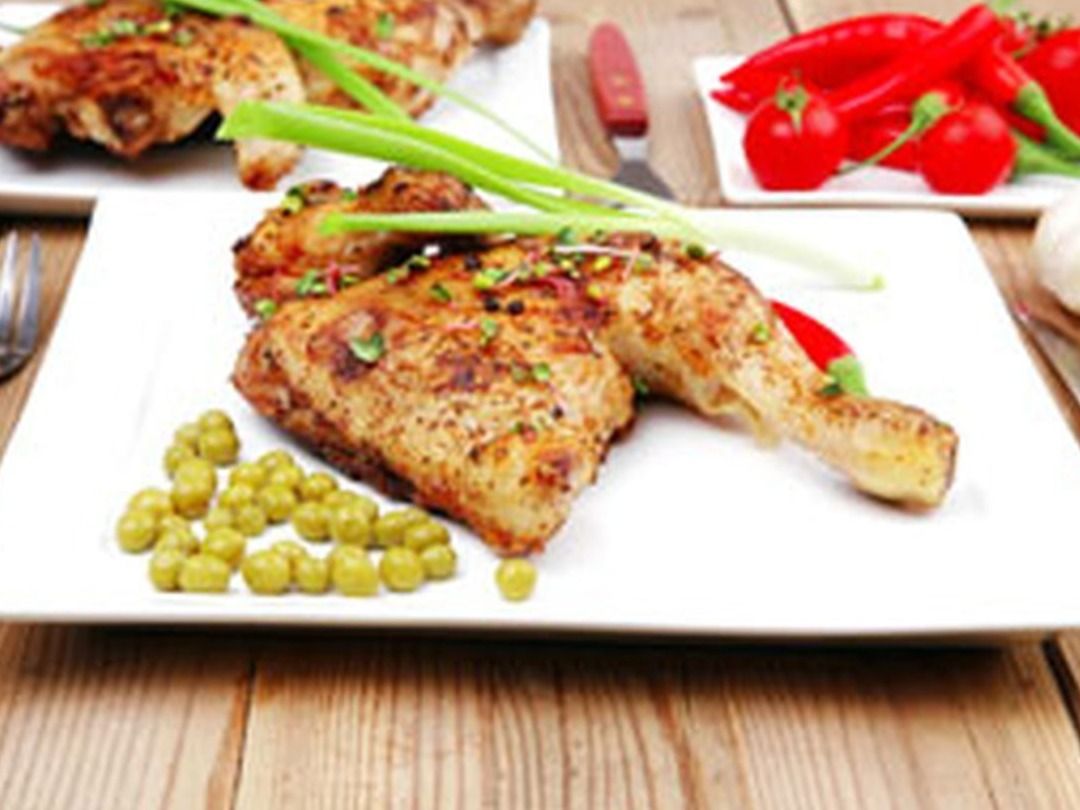 Quarter Thigh Grilled Chicken And Salad