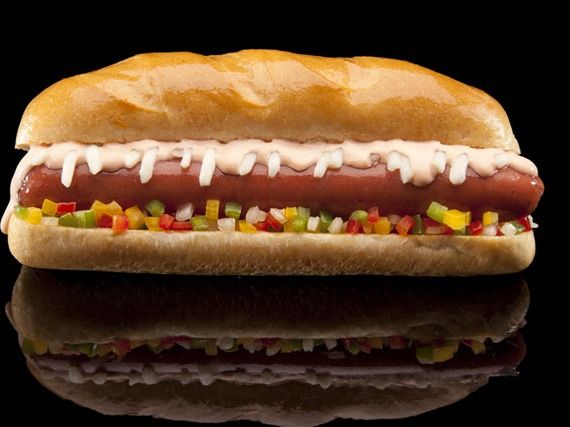 Hot dog cheese sandwich