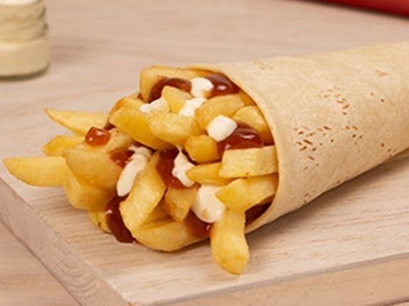Syrian Fries With Mozzarella Cheese Sandwich
