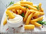 French Fries Plate With Mayonnaise