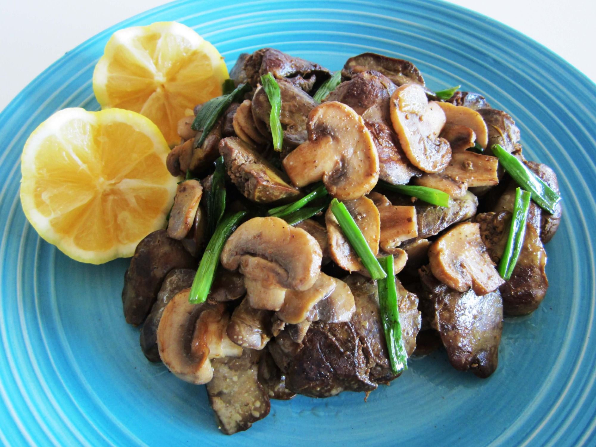 Grilled Chicken Liver With Mushroom