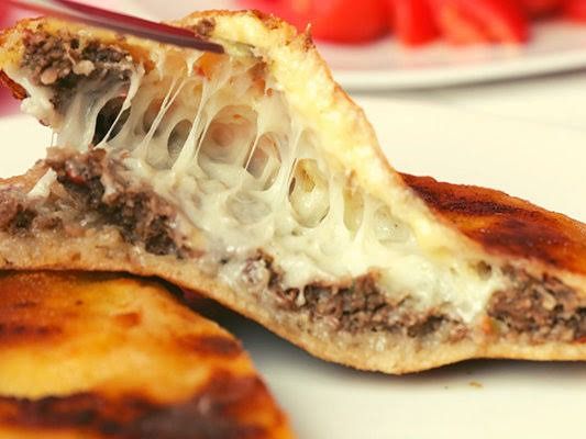 Hawawshi Meat With Mozzarella Cheese