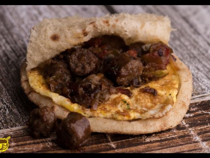 Oriental Sausage Omelette Sandwich