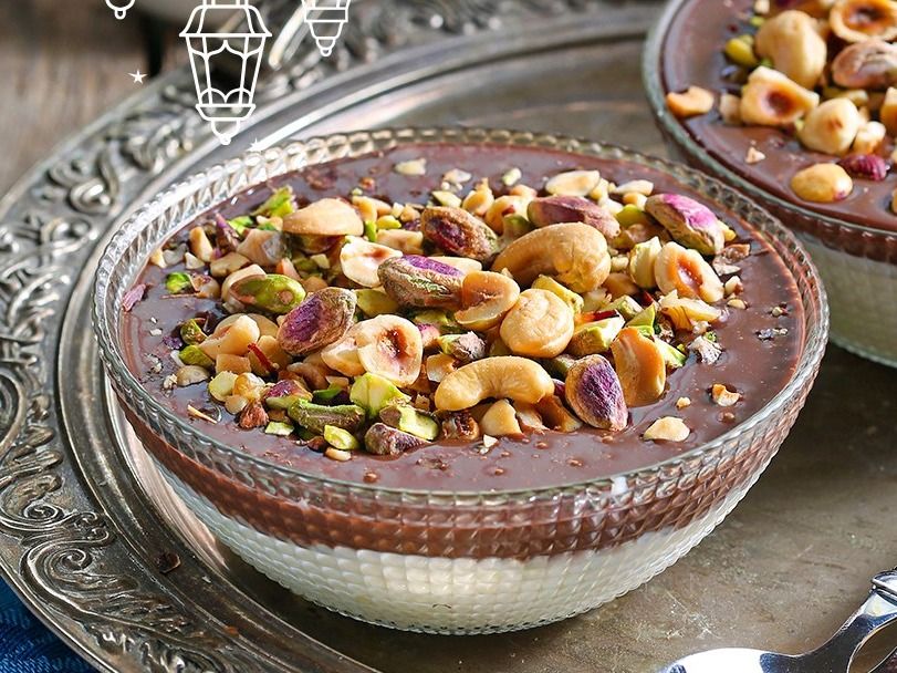 Rice Pudding With Nutella And Nuts