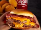 burger with bacon sandwich