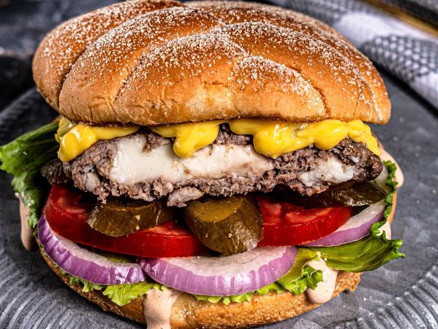 Mozzarella Cheese Beef Burger