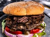 onion meat beef burger