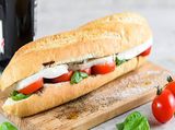 Feta Cheese Sandwich With Tomatoes And Cucumbers