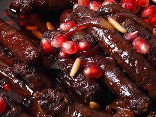 Sausage With Pomegranate Molasses