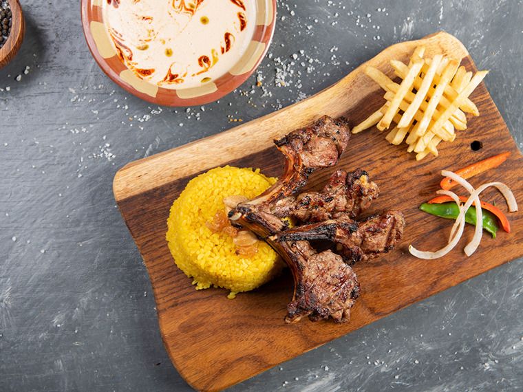 Charcoal Grilled Veal Ribs Meal