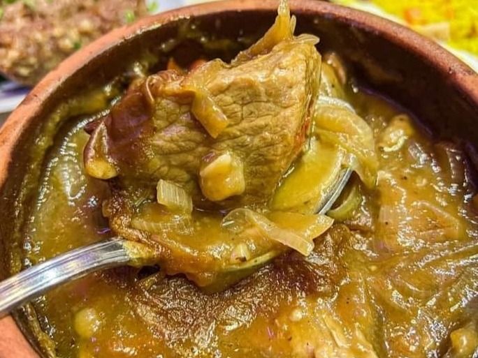 Casserole Beef Kebab Halla With Onions