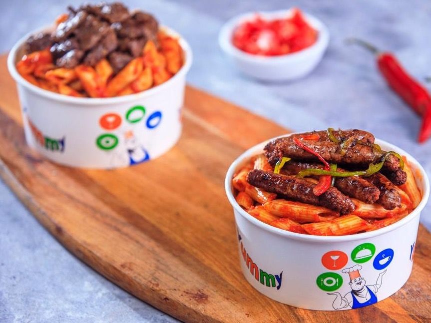 Mix Liver And Oriental Sausage Pasta