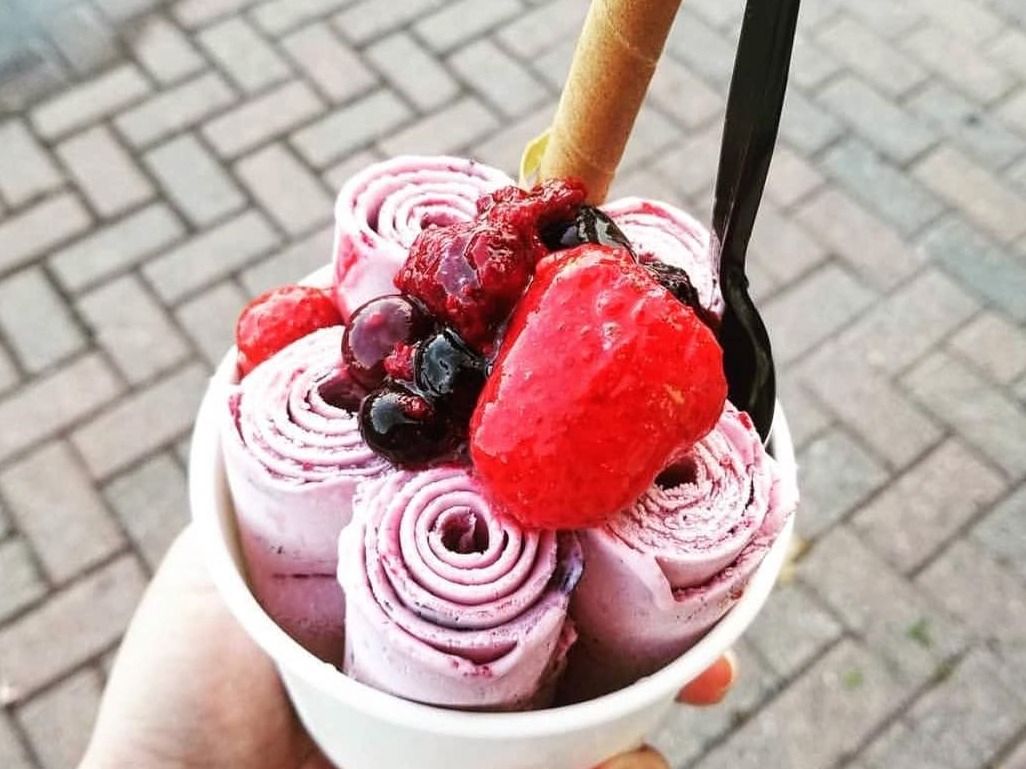 Blueberry Ice Cream Roll