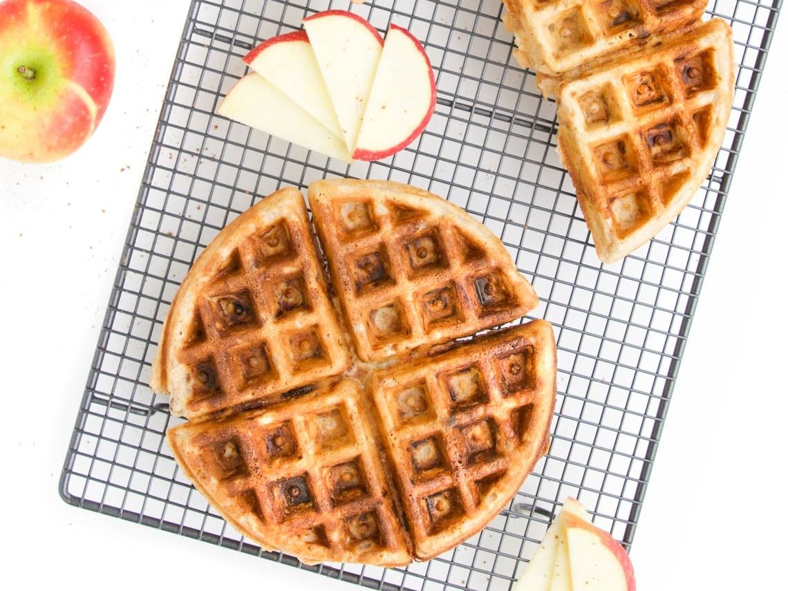 Nutella Chocolate Waffle With Apple