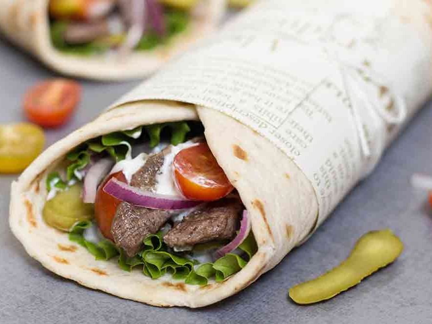 Syrian Meat Shawerma Sandwich