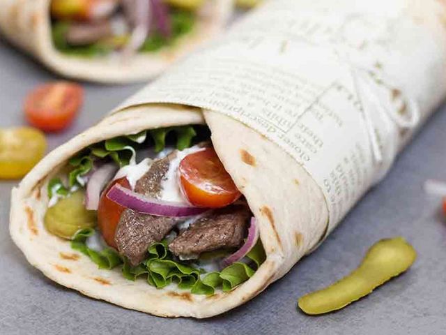 Syrian Meat Shawerma Sandwich