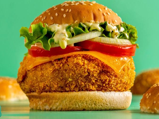Plain Chicken Burger Sandwich