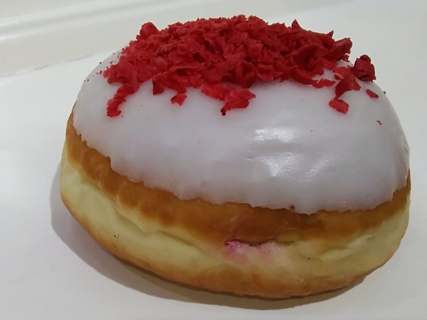 Strawberry Cream Filled Doughnut