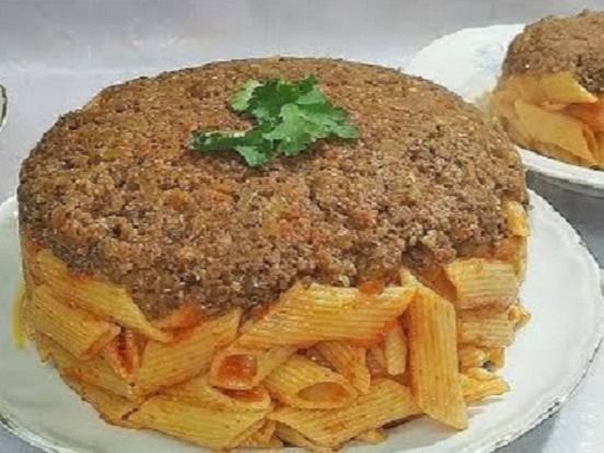 Pasta With Balade Minced Meat Casserole