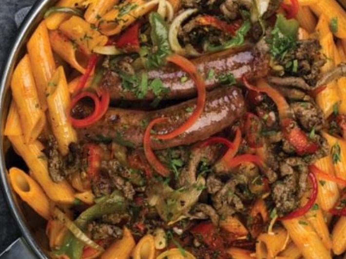 Oriental Sausage Pasta