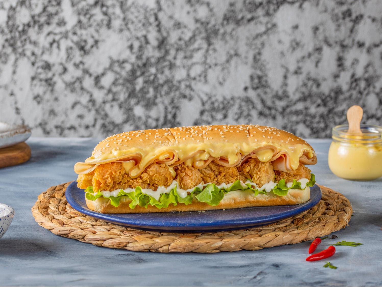 Shrimps Giving Sandwich