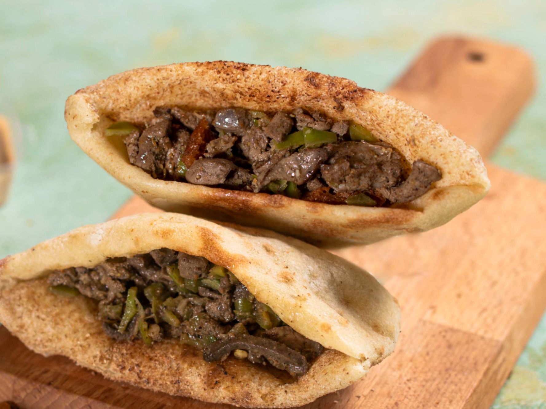 Alexandian Baladi Kebda Sandwich