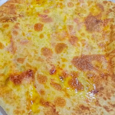 Local sausage pie with Kiri