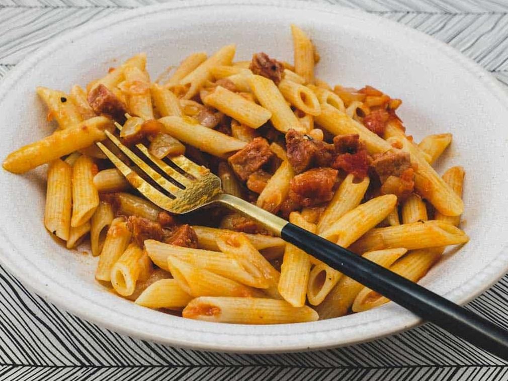 Salami Three Cheese Pasta