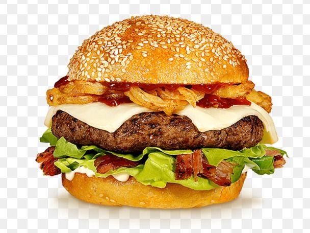 Melroz Onion Rings With Beef Burger Sandwich