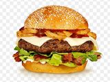Melroz Onion Rings With Beef Burger Sandwich