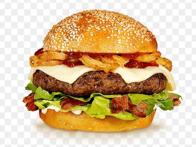 Melroz Onion Rings With Beef Burger Sandwich