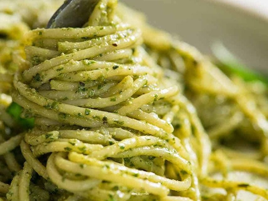 Pesto With Cream Pasta And Chicken