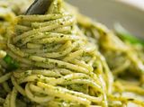 Pesto With Cream Pasta And Chicken