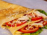 Vegetables with mozzarella crepe