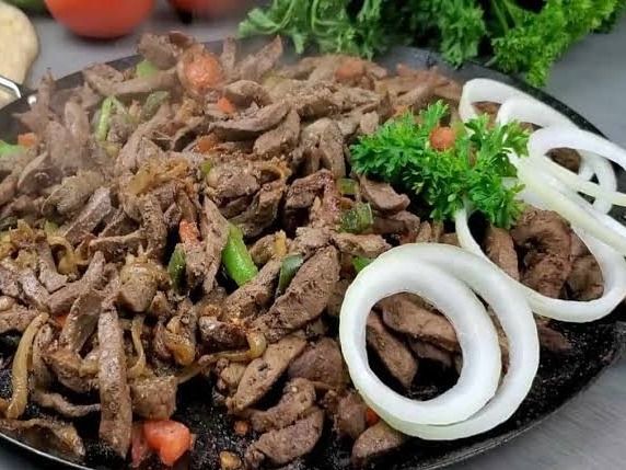 Liver Sandwich Sauteed With Onion Dahna Lamb Bread Fino Tourist