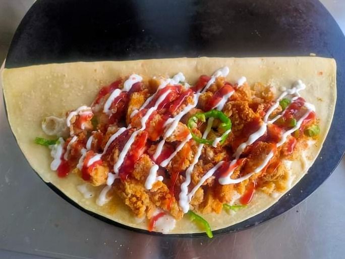 Spicy Crispy Chicken Crepe
