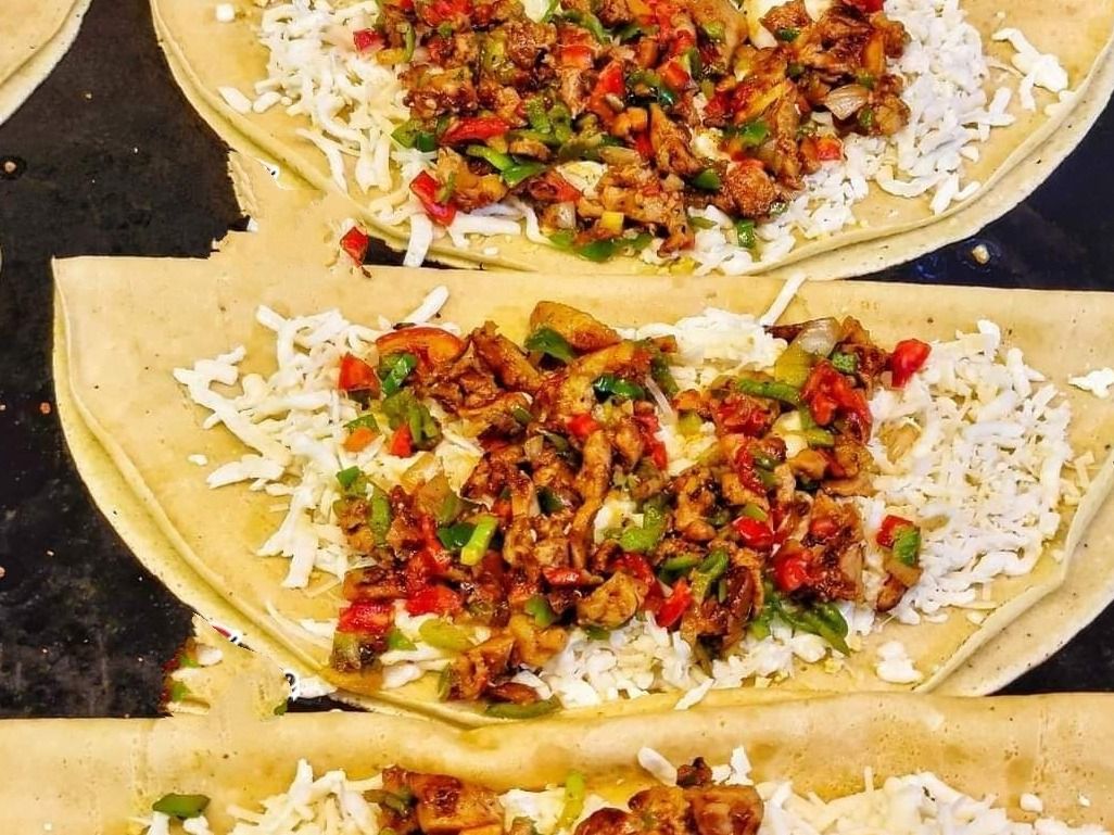 chicken shawerma crepe
