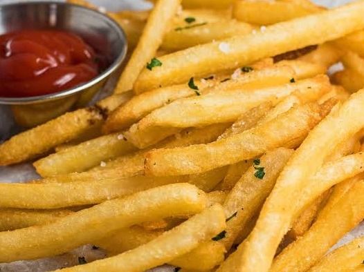 French fries with sauces meal