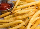French fries with sauces meal