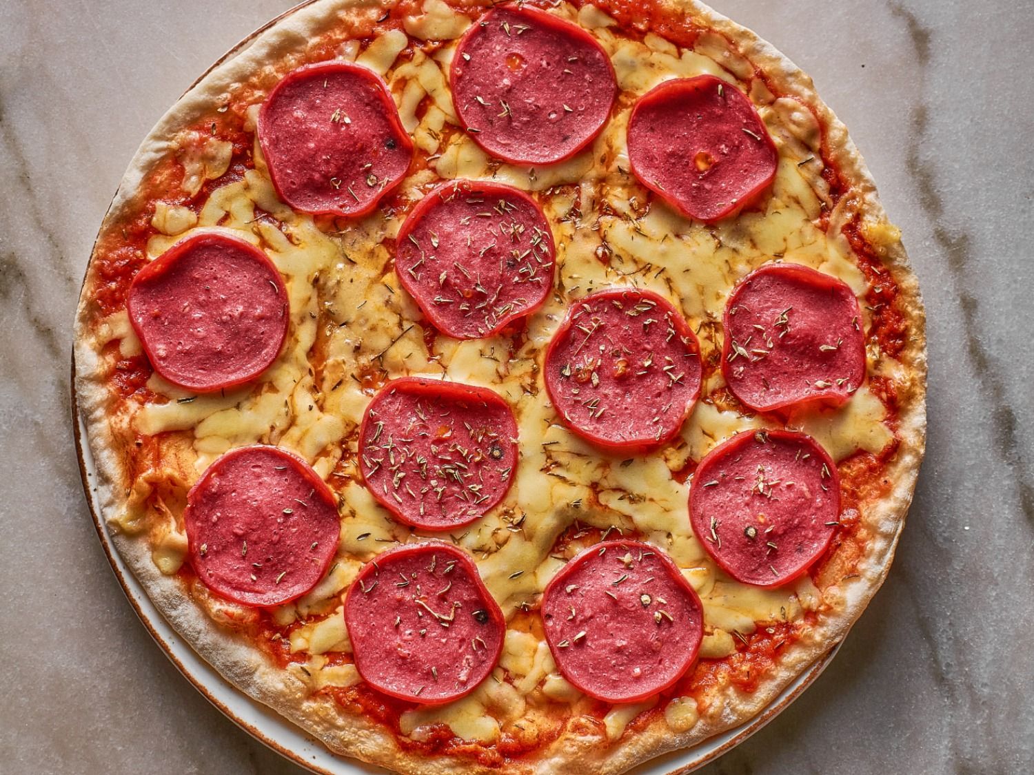 Spicy Italian Salami Pizza