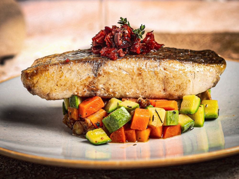 Grilled Fish Fillet With Ratatouille