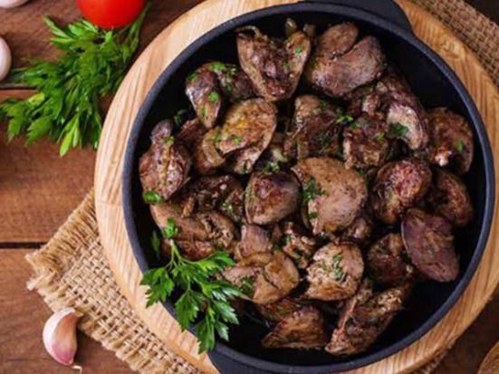 Grilled Liver And Giblets