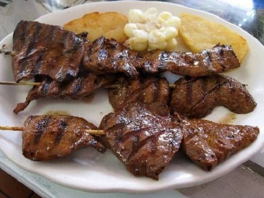 Grilled Liver And Giblets Meal