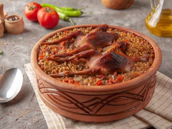 Pigeon with Grits Casserole