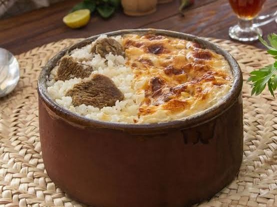 Oven Baked Rice With Meat Casserole