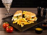 Grilled Chicken Kofta On Wood Sandwich