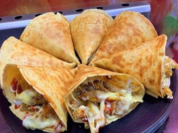mix meat crepe