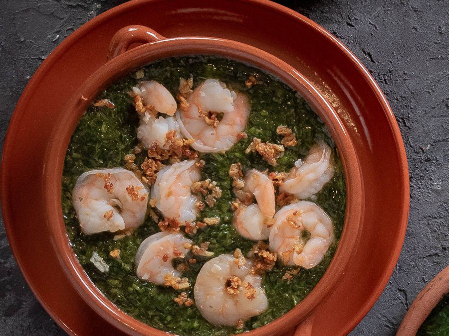 Molokhia With Shrimps Tajin
