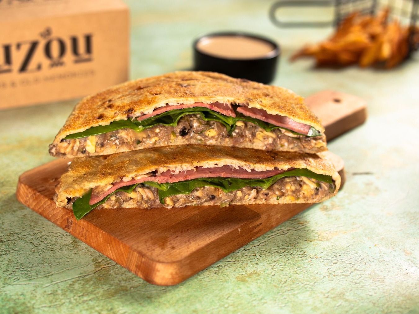 Hawawshi Zouzou Served With French Fries