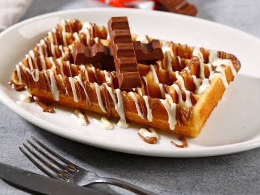 Melted Kinder Waffle
